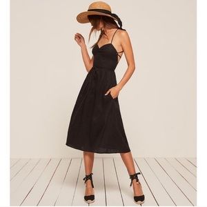 Reformation Linen Pepper Dress - Cocoa